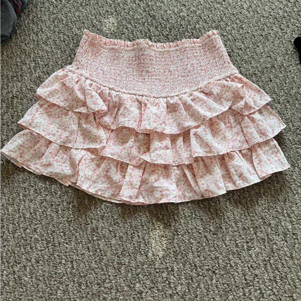 Cotton Candy LA pink floral skirt size small